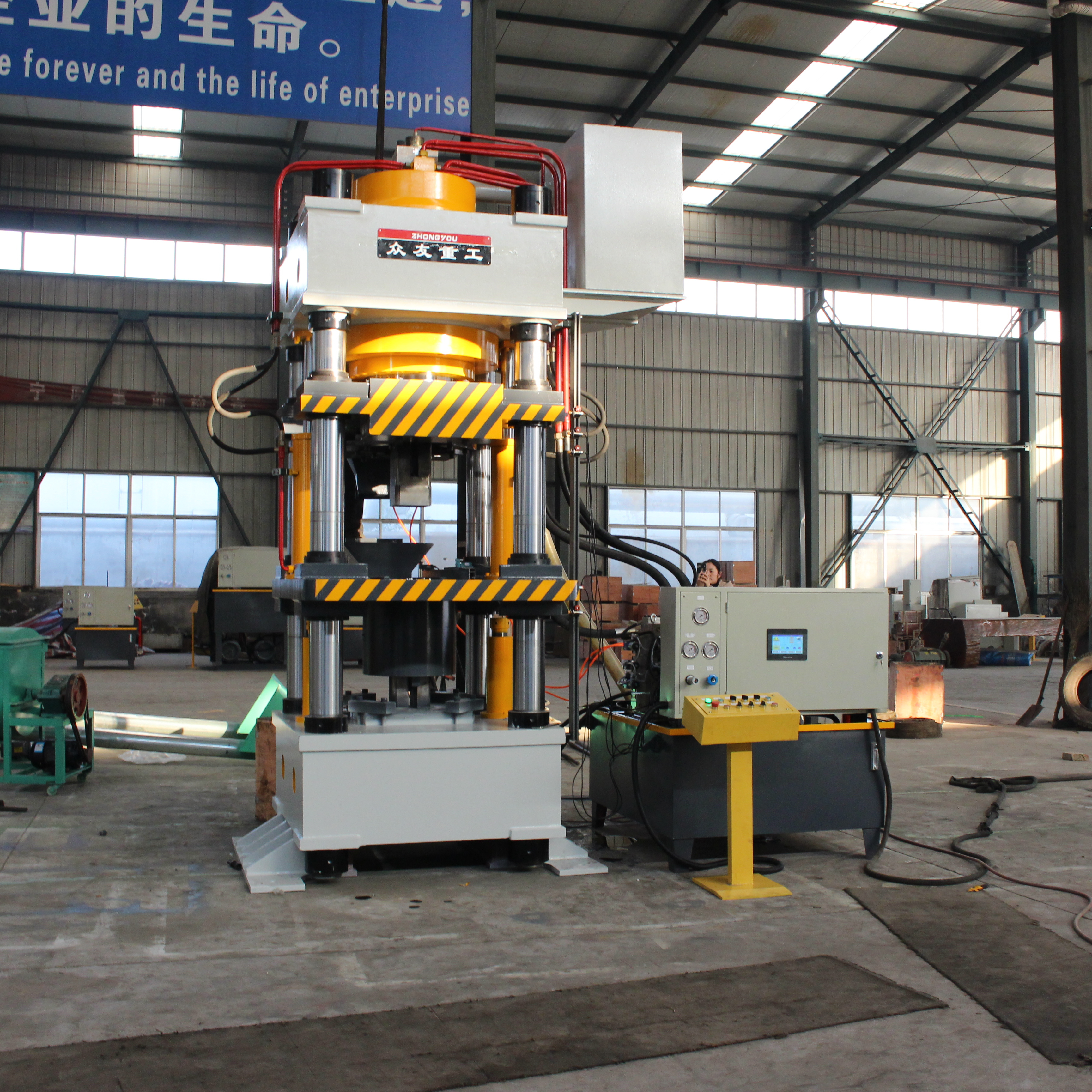 500噸全自動(dòng)鹽磚成型液壓機(jī) 500T四梁四柱壓力機(jī)